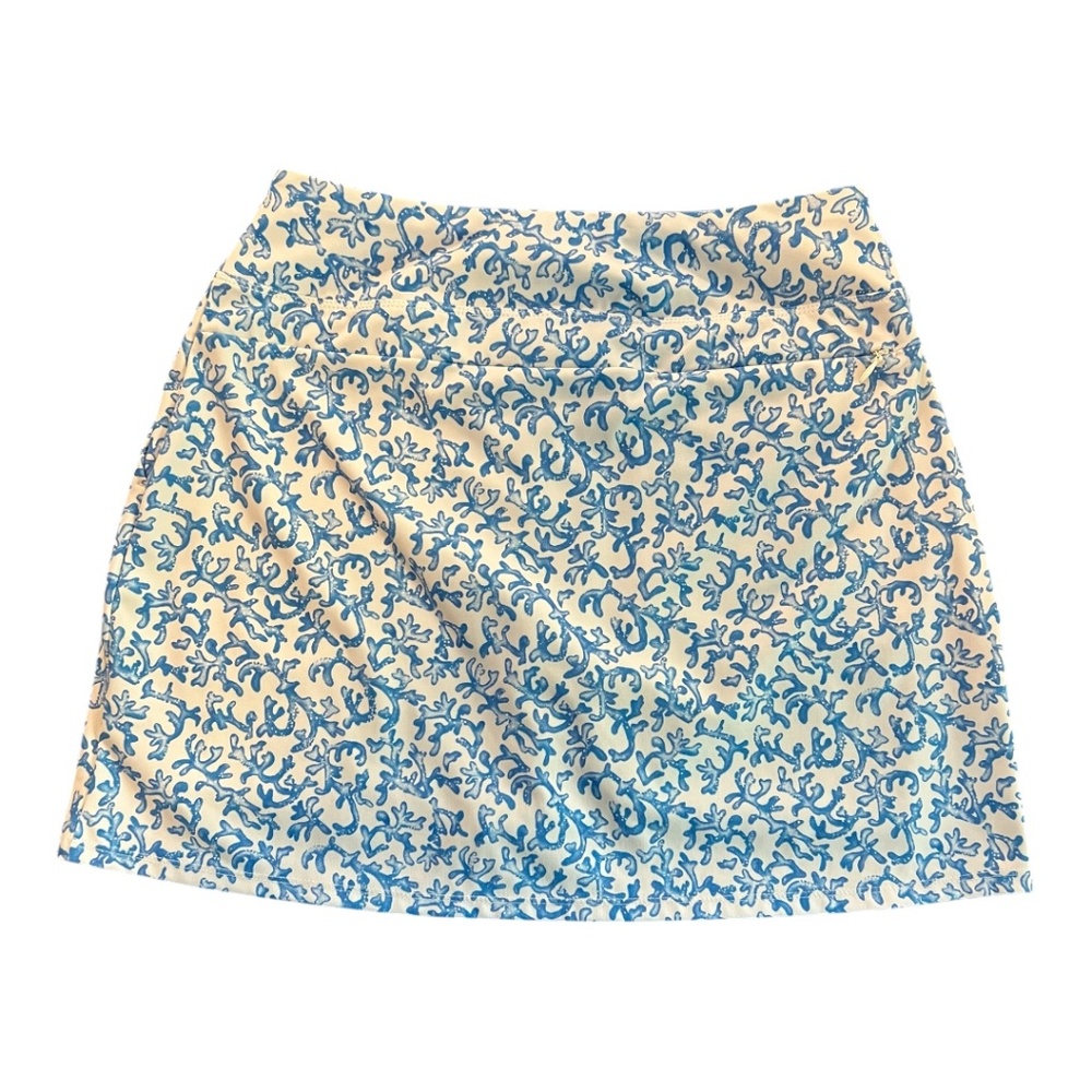 🎾 EUC TOMMY BAHAMA White & Blue Coral Reef Golf & Tennis Skort Sz S